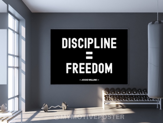 Jocko Willink - Discipline Equals Freedom Poster: Minimalist Typography (Digital Printable)