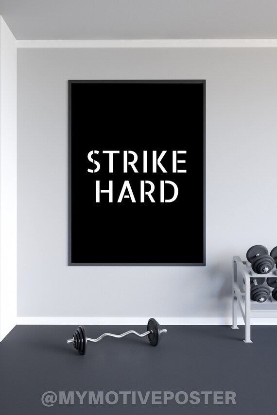 Cobra Kai Strike Hard Poster: Minimalist Typography Art (Digital Download)