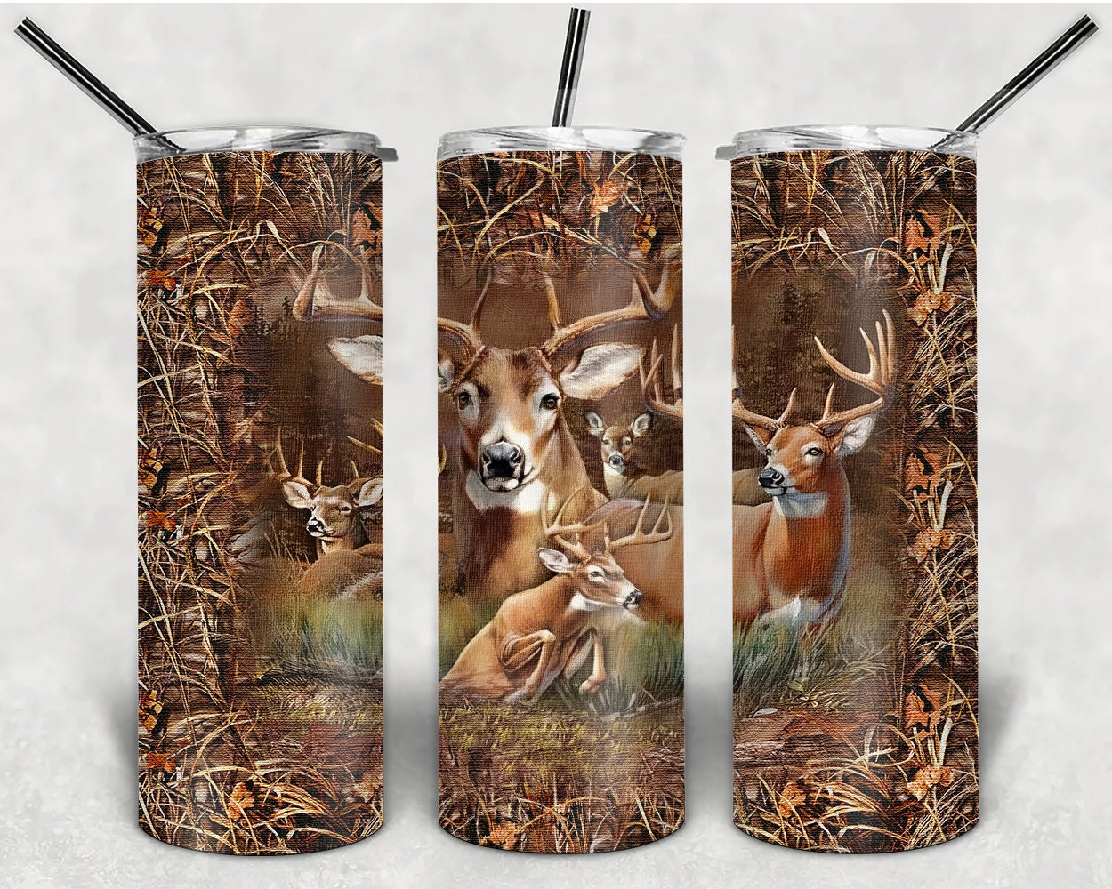 Tapered Tumbler PNG File Digital Download Deer Hunting 20oz Skinny ...