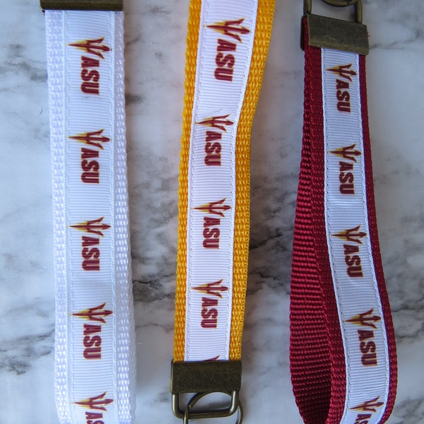 ASU Arizona State University Key Fob Wristlet Keychain Stocking Stuffer