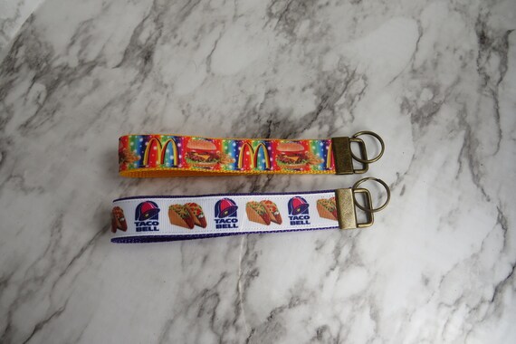 McDonalds or Taco Bell Fast Food Key Fob Wristlet Keychain | Etsy