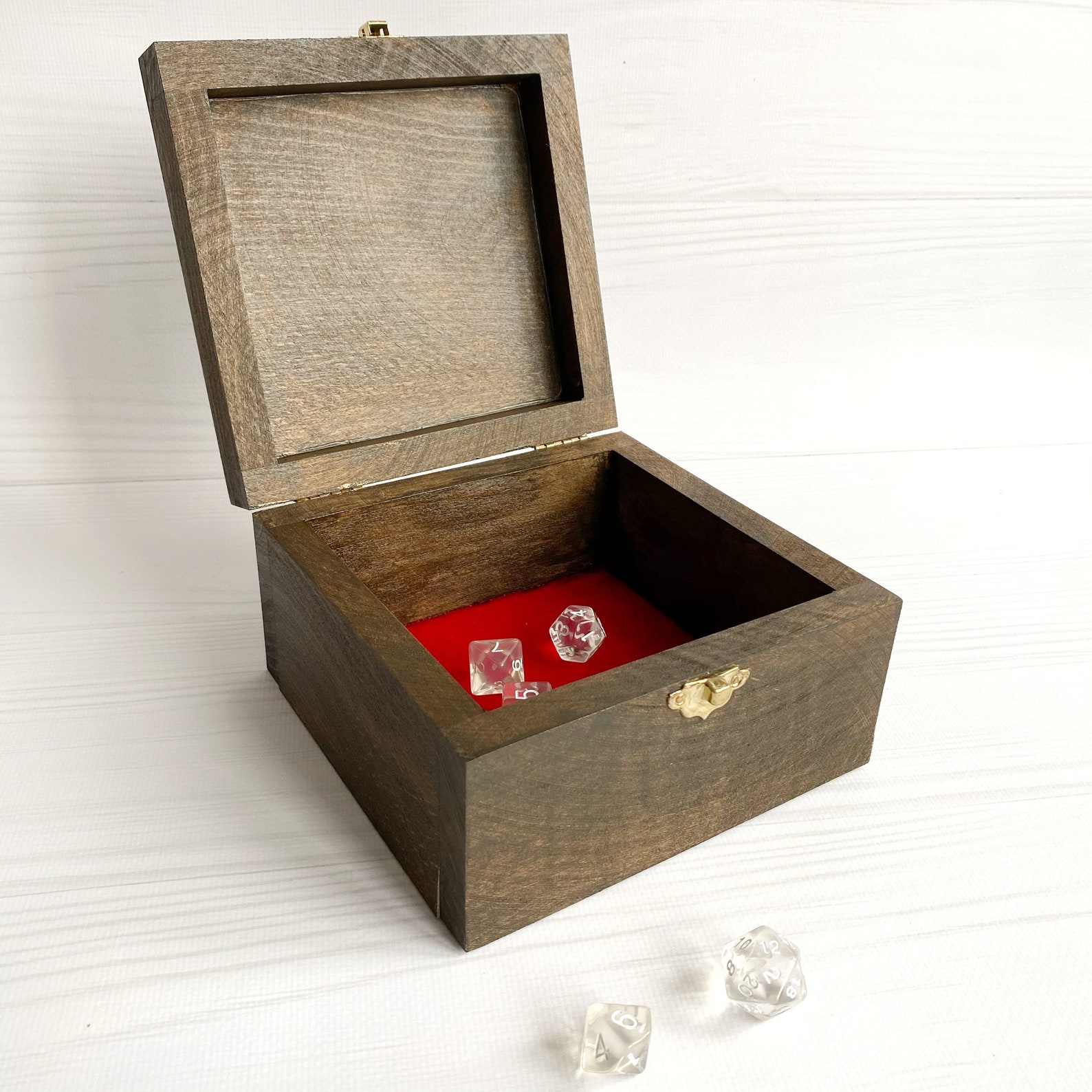 Wood dice box Dice storage Dnd accessories Etsy
