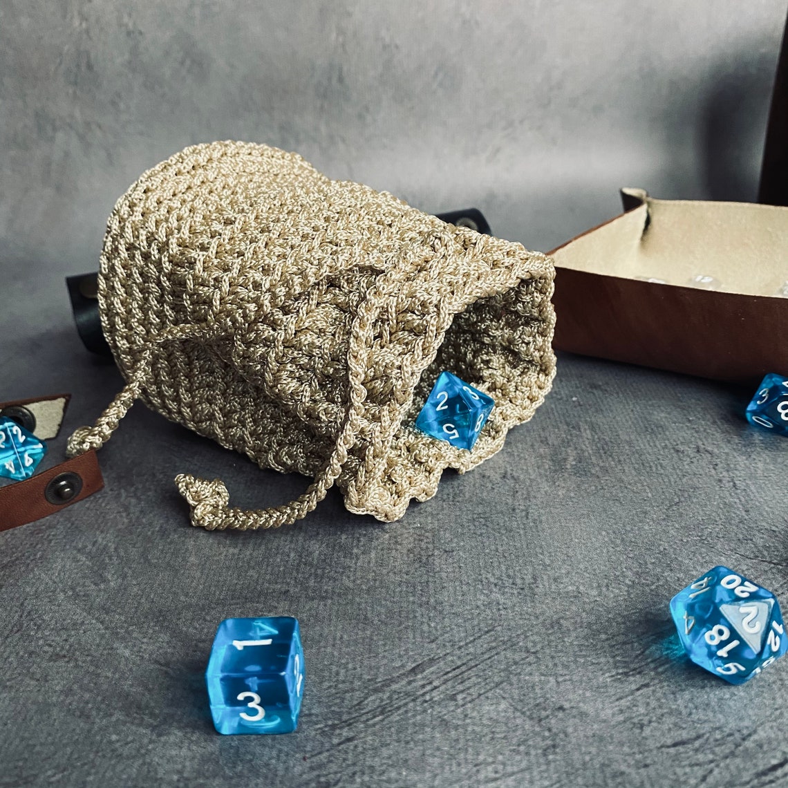 Crochet dice bag Dnd dice bag Crochet drawstring bag Etsy