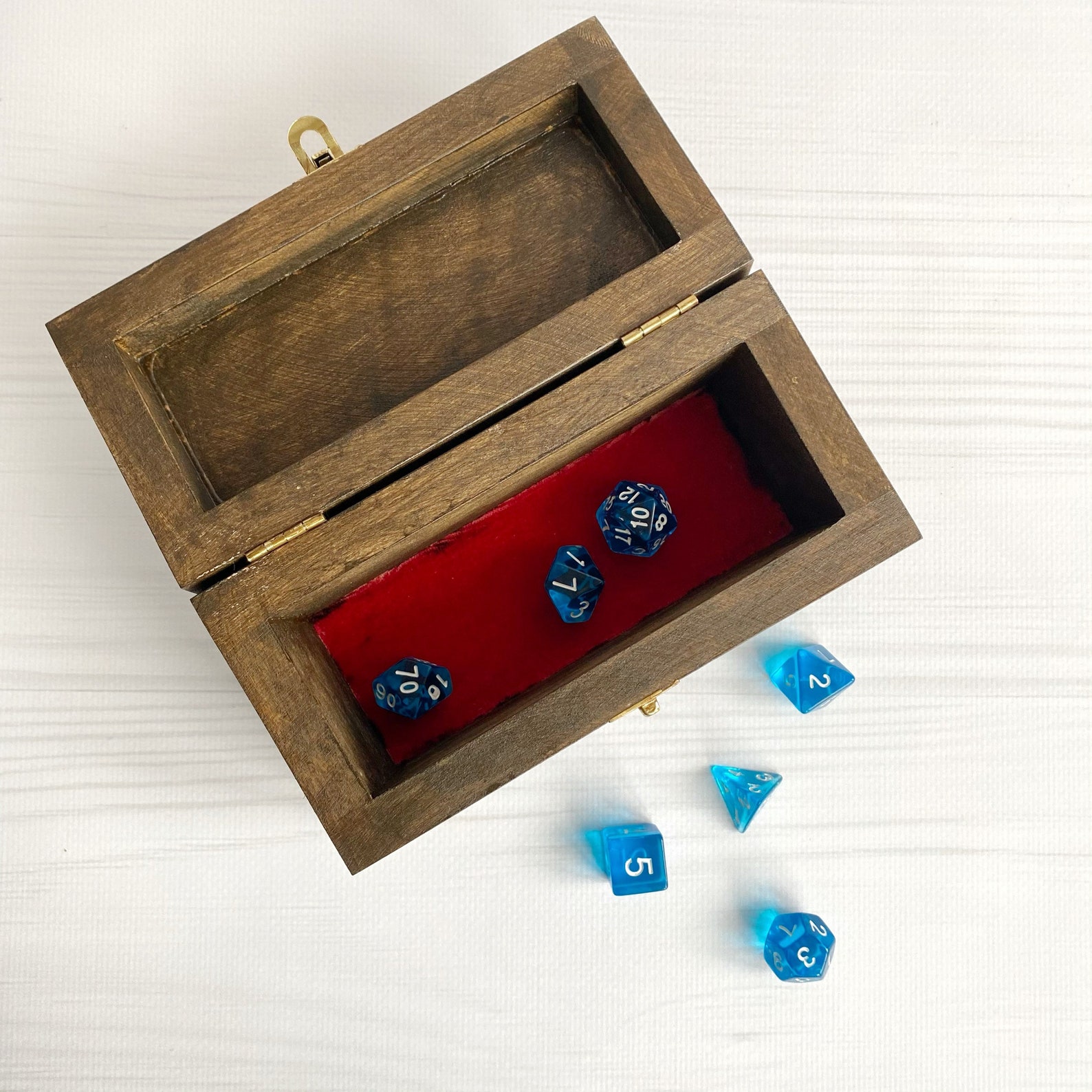 Wood dice box Dice storage Dnd accessories Etsy