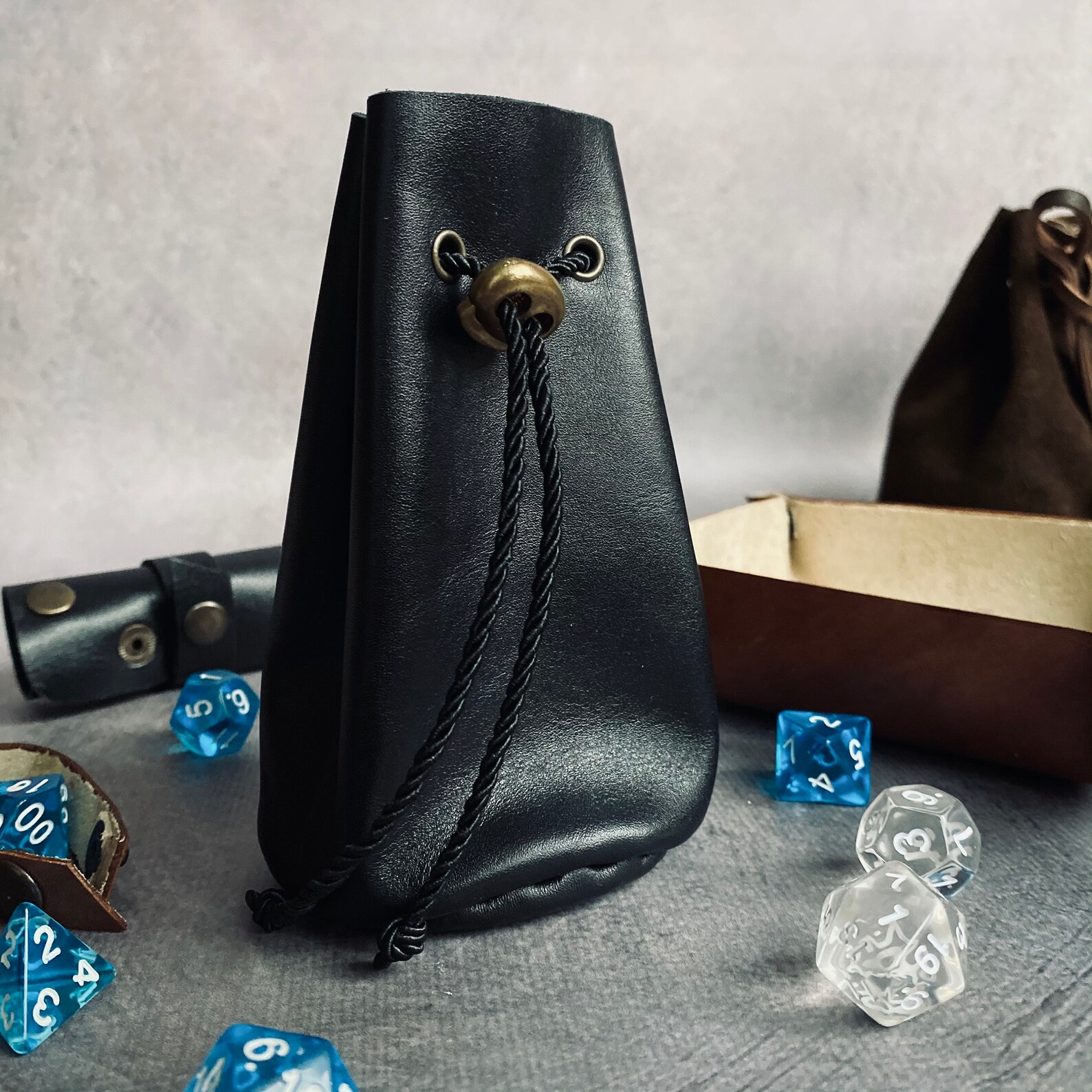 Leather dice bag dnd Small dice bag Leather pouch Etsy