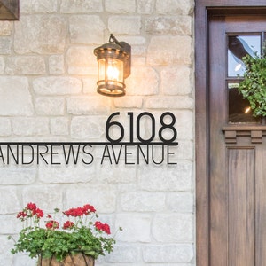 Large House Number Address Sign, Modern Address plaque, Modern Metal Sign, Modern House Numbers, Custom metal number