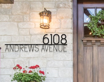 Large House Number Address Sign, Modern Address plaque, Modern Metal Sign, Modern House Numbers, Custom metal number