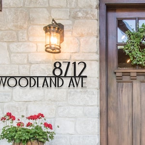 Modern House Number Address Sign, Modern Address plaque, Modern Metal Sign, Modern Numbers, Custom metal number