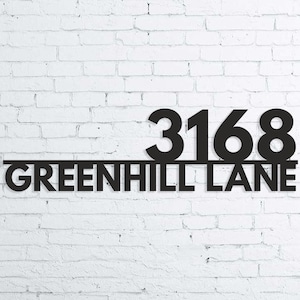 Metal House Number Address Sign, Modern House Numbers