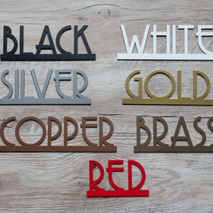 Brass-Colored Metal House Number Sign - Classic Address Plaque For Door Or Wall