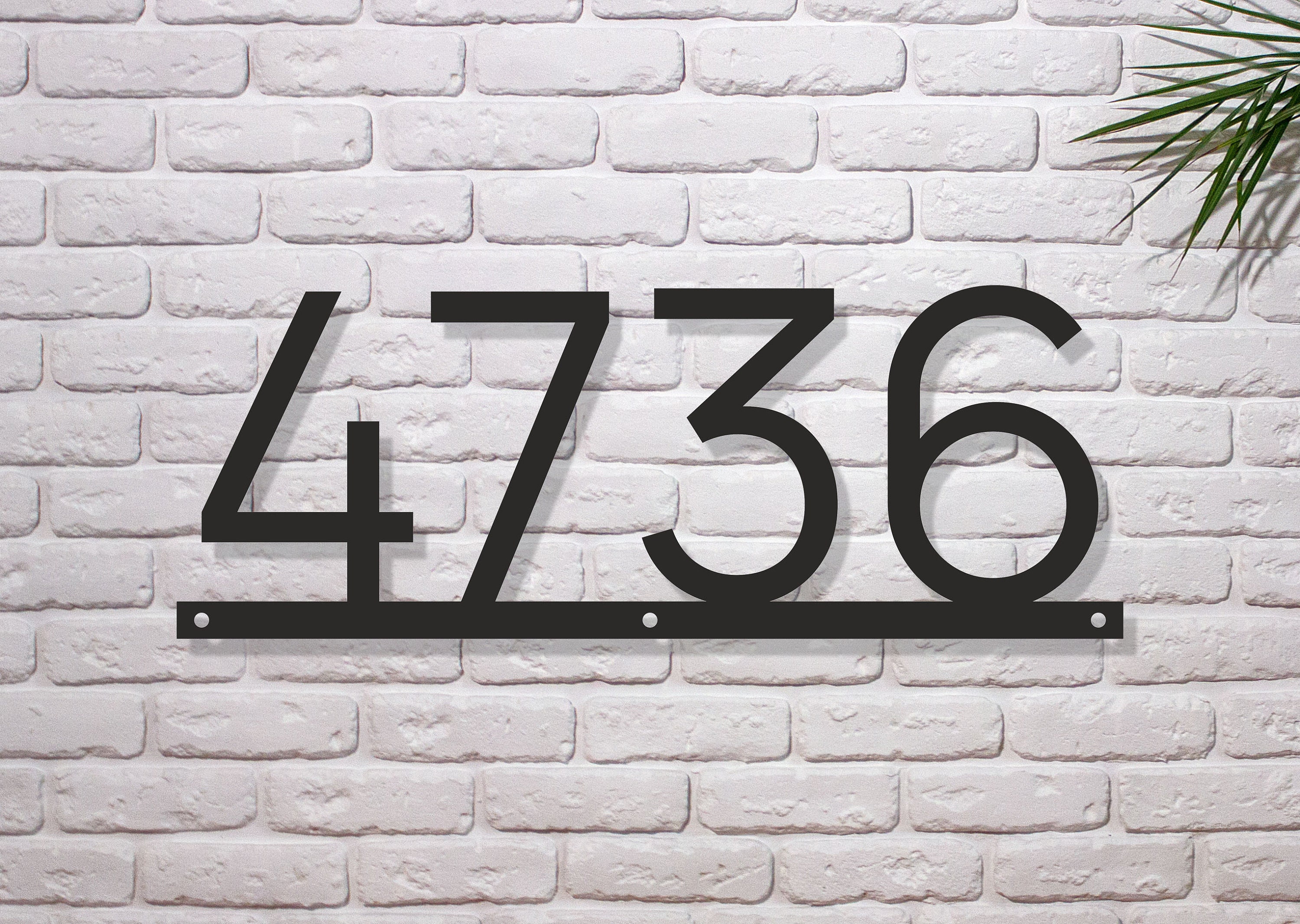 Modern House Number Address Sign Metal Address Plaque Custom - Etsy