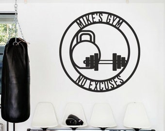 Personalized Home Gym Signs for Workout - Custom Gym Wall Art - Gym Decor - Workout Room Sign