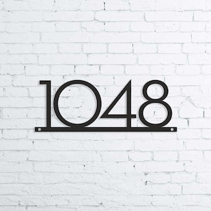 House Number Address Sign, Modern House Numbers, Metal Address plaque, Custom metal number