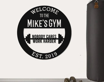 Personalized Home Gym Signs for Workout - Custom Gym Wall Art - Gym Decor - Workout Room Sign - Gym Lover Gift - Fitness Room Decor