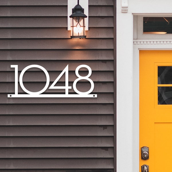 Large House Number Address Sign, Modern House Numbers, Metal Address plaque, Custom metal number