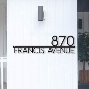 Modern House Number Address Sign, Address plaque, Metal House Numbers, Custom metal number image 2