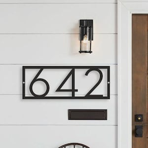 Modern House Number Address Sign, Metal House Numbers, Address plaque, Custom metal number