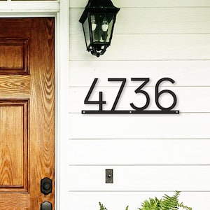 Modern House Number Address Sign, Metal Address plaque, Custom address sign