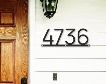 Modern House Number Address Sign, Metal Address plaque, Custom address sign