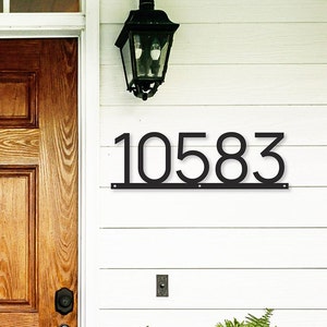 Modern House Number Address Sign, Outdoor House Numbers, Metal Address plaque, Custom address sign