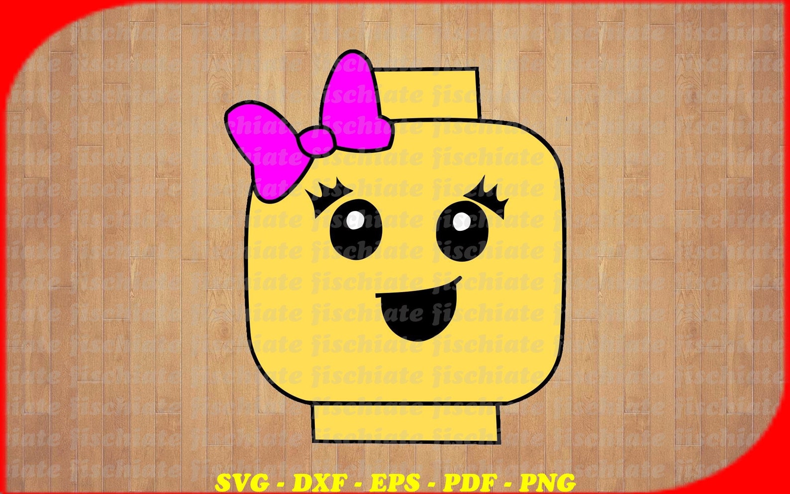Lego Girl Head con arco SVG svg dxf Cricut Silhouette Cut | Etsy