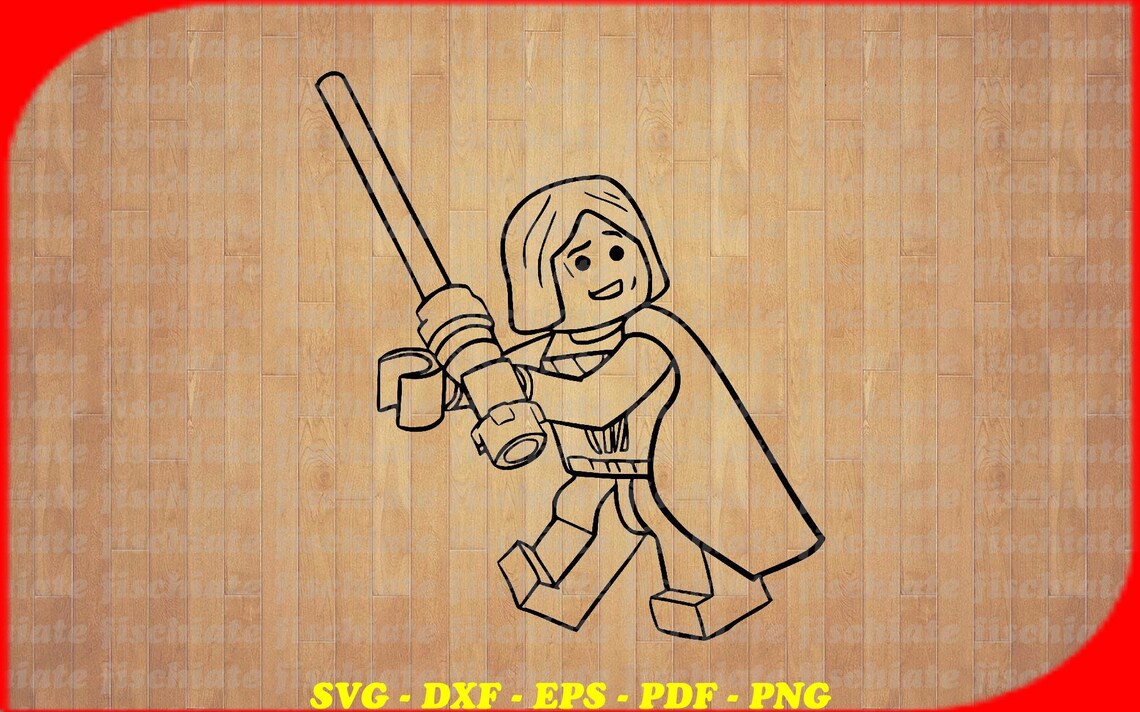 Outline Anakin Skywalker Lego Starwars SVG svg dxf Cricut | Etsy