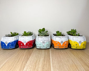 Vintage Concrete Kombi Van Planter