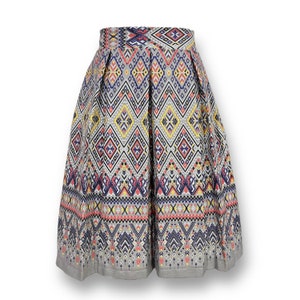 Thai fabric skirt twill style ,smocked waist at the back,Free size, Thai Silk Sarong