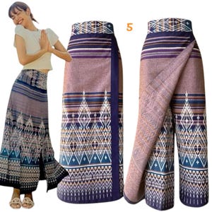 Thaise sarongjurk, thailand.scooterrok Thaise stijl, reisskort, kort, Thaise patroonafdruk