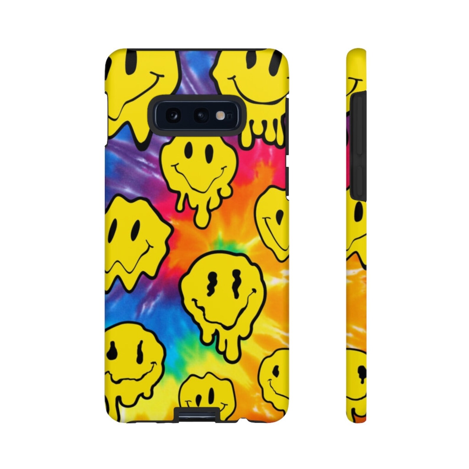 Dripping Smiley Face Phone Case Aesthetic Phone Case Retro Etsy