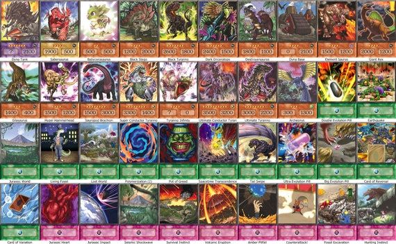 Tyranno Deck (40 Cards +36 Rare) +deckbox & Playmat Anime Orica - Etsy
