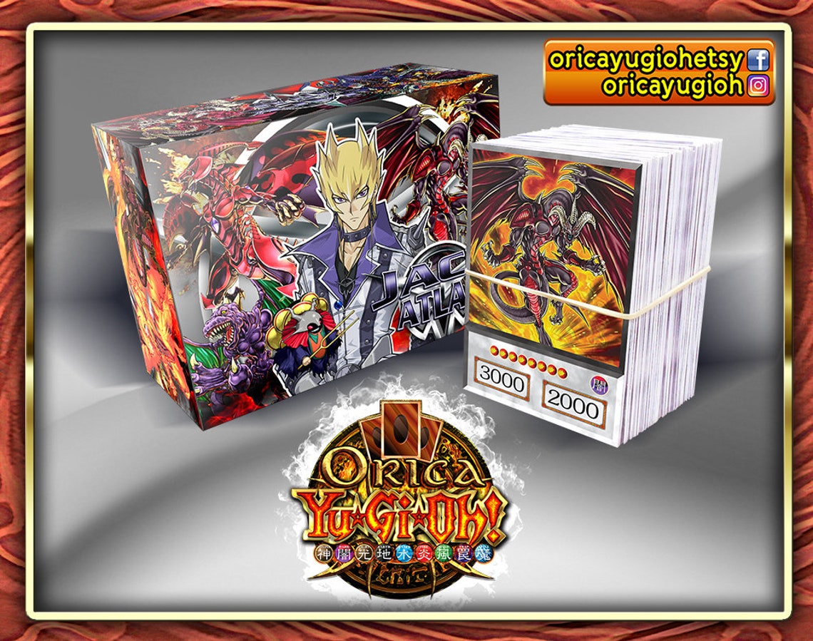 Jack Atlas Deck 100 cards Red Dragon Archfiend Anime Orica Etsy
