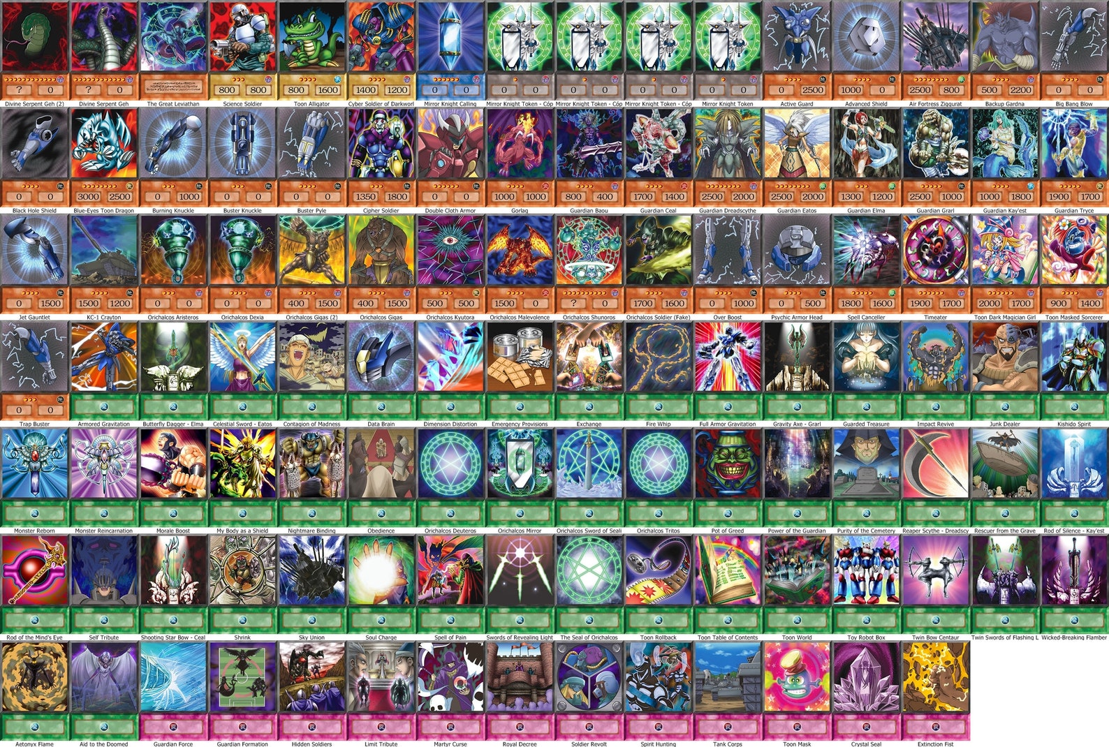 Dartz Deck 110 Cards Orichalcos Anime Orica Etsy
