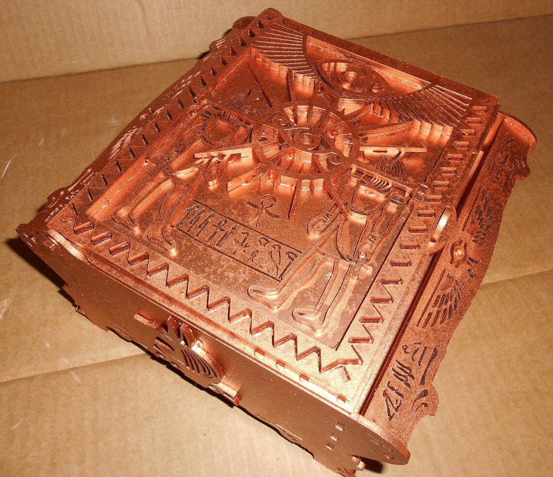 Egyptian Box Bronze Gold Sarcophagus Box Wood Vintage Ancient Etsy