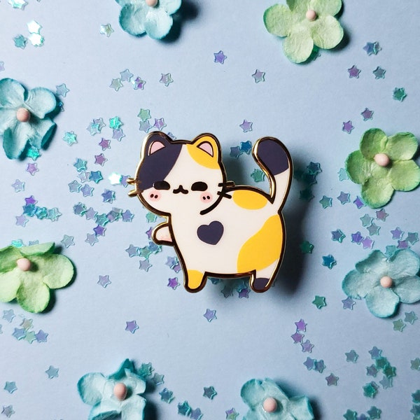 RETIRING - Cute Calico Cat Enamel Pin