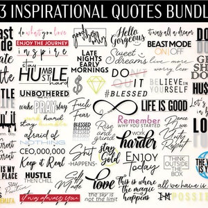 53 Inspirational Quotes SVG Part 2 Bundle, Motivational Svg, Quote Svg ...