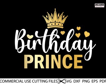 Download Birthday Prince Svg Etsy