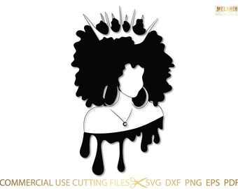 Download Afro Woman Svg Etsy