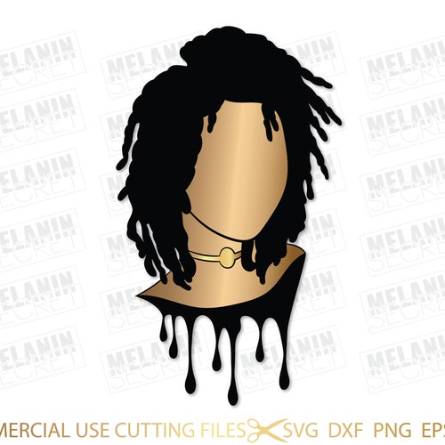 Afro Locs Drip SVG Afro SVG African American Woman Svg Afro - Etsy