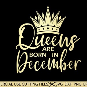Koninginnen worden geboren in december SVG, Steenbok Svg, december Koningin Svg, Boogschutter Svg, Verjaardagscadeau Svg, Afro Svg Gesneden Bestand Silhouet, Cricut
