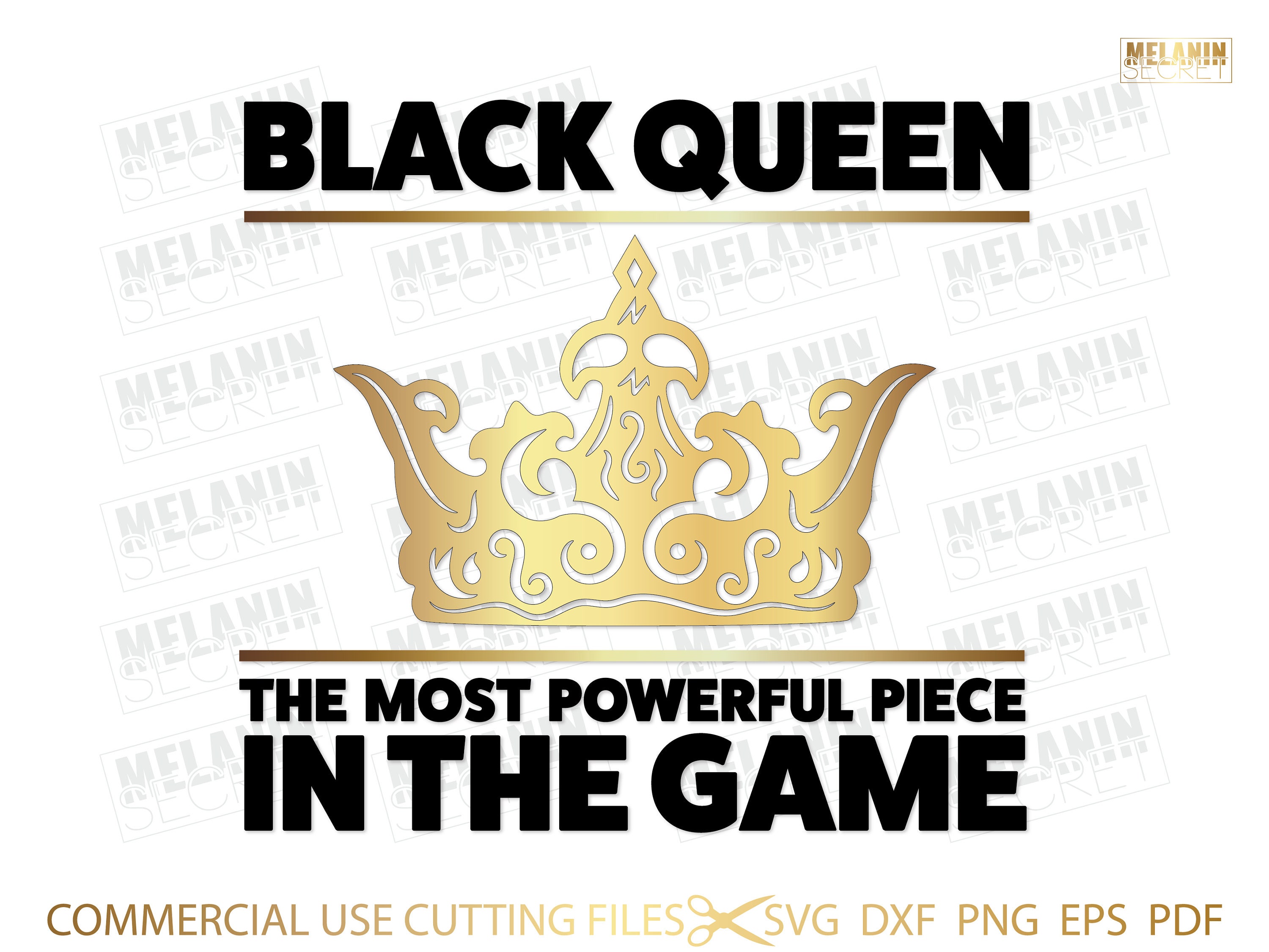 Black Queen the Most Powerful Piece in the Game SVG Chess 