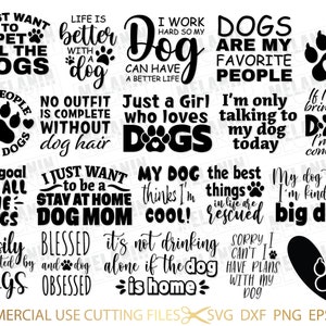 Dog Bundle SVG, Dog Mom Svg, Dog Lover Svg, Cricut Svg, Dog Quote, Funny Svg, Pet Mom Svg, Cut Files, Silhouette, Cricut Svg, Digital