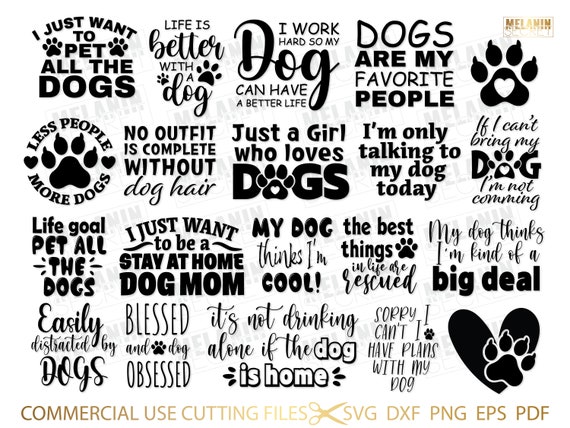 Dog Bundle SVG Dog Mom Svg Dog Lover Svg Cricut Svg Dog | Etsy UK