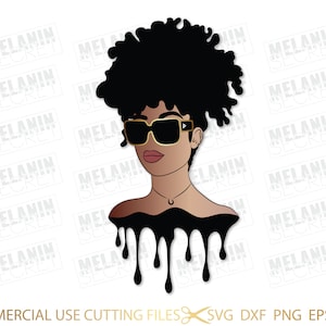 Afro Diva SVG, Face, Queen Boss, Lady, Black Woman, Glamour, Drip