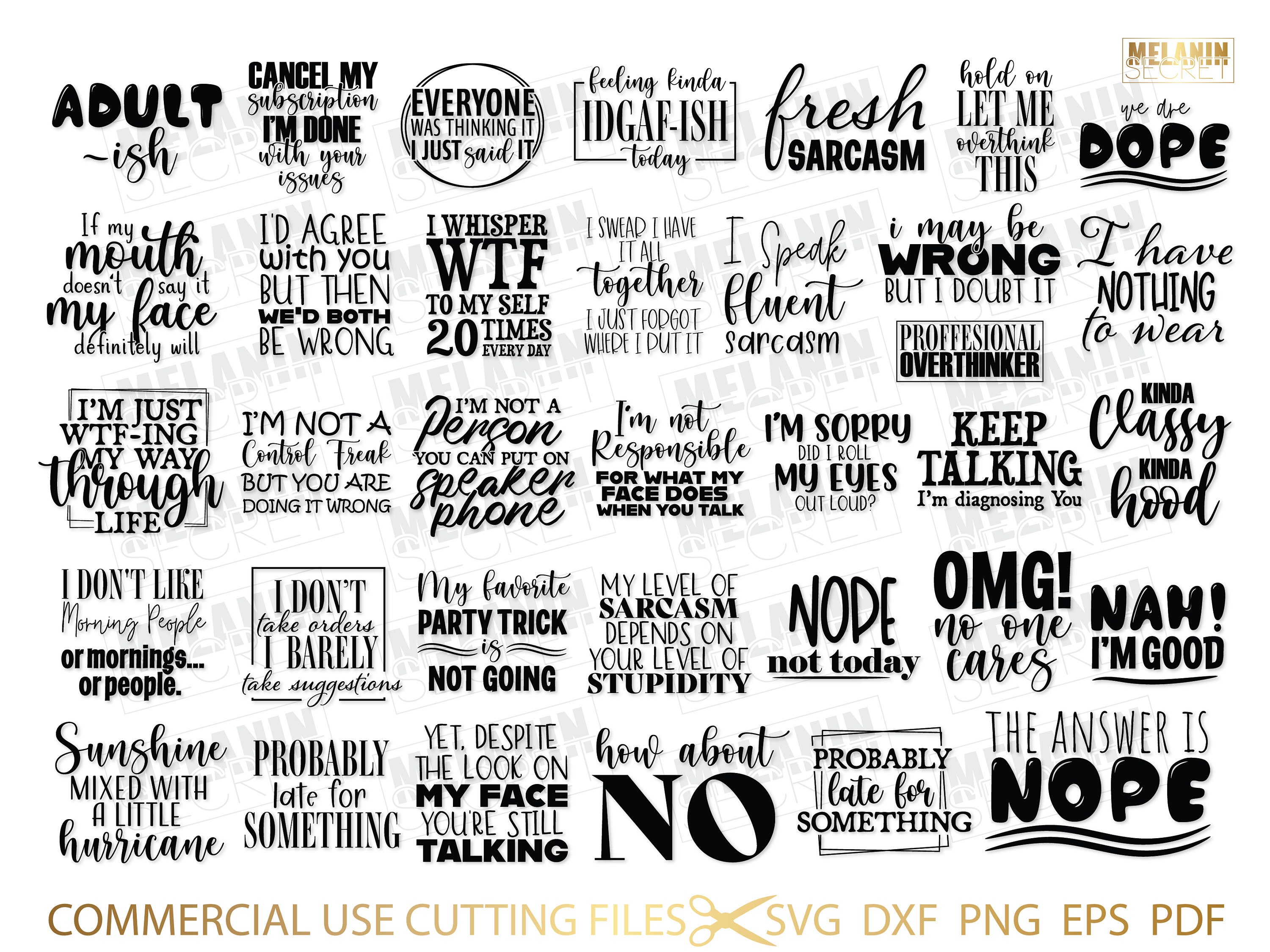 Paper Scrapbooking Sarcastic Svg Bundle Sarcastic Svg Files