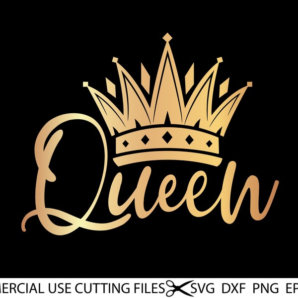 Queen With Crown SVG, Black Woman Crown Svg, Melanin Svg, Afro Svg, Dope Svg, Queen's Crown Svg, King's Crown Svg, Black Woman Svg, King SVG