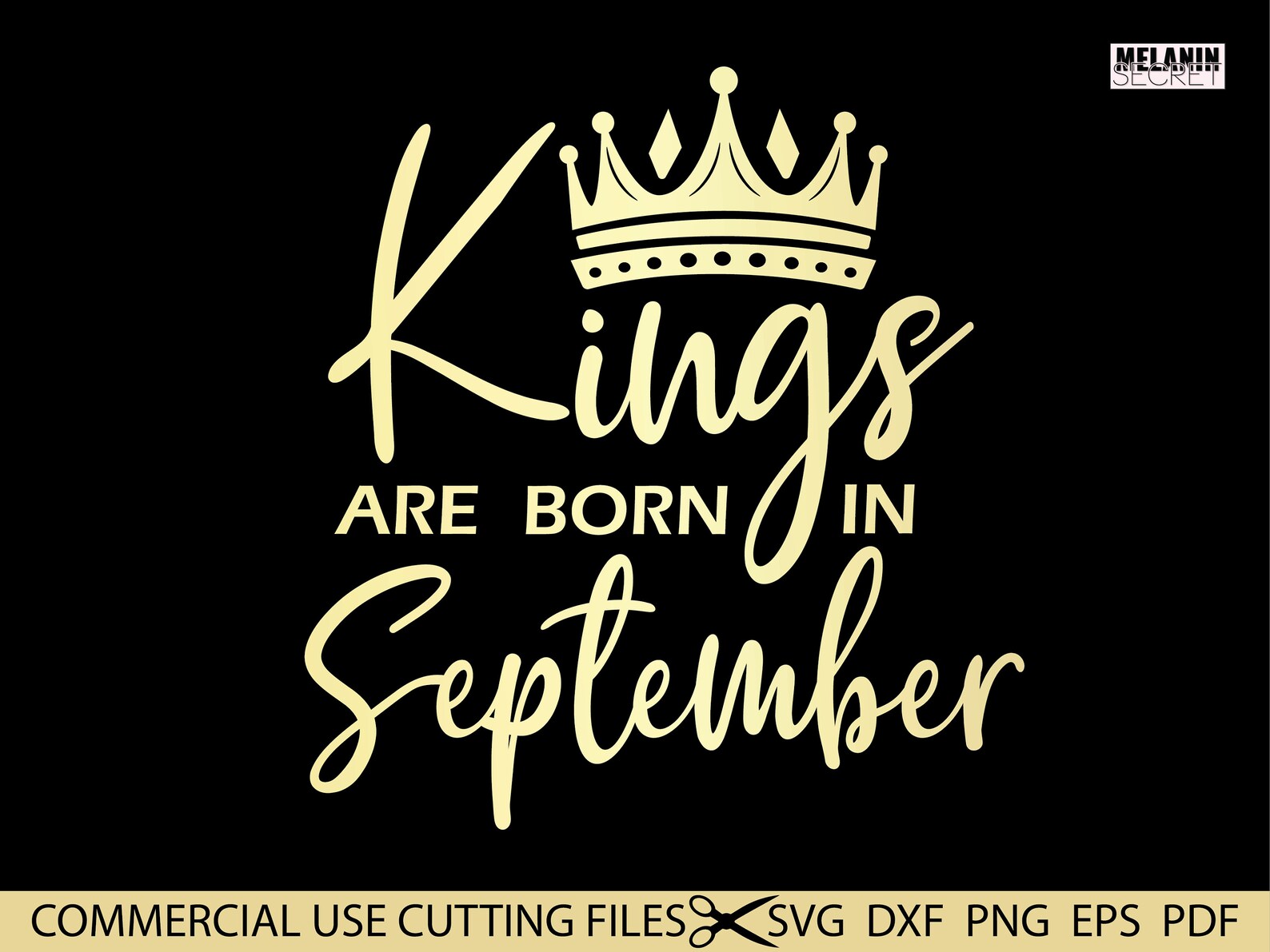 Kings Are Born in September SVG September King Svg Virgo Etsy