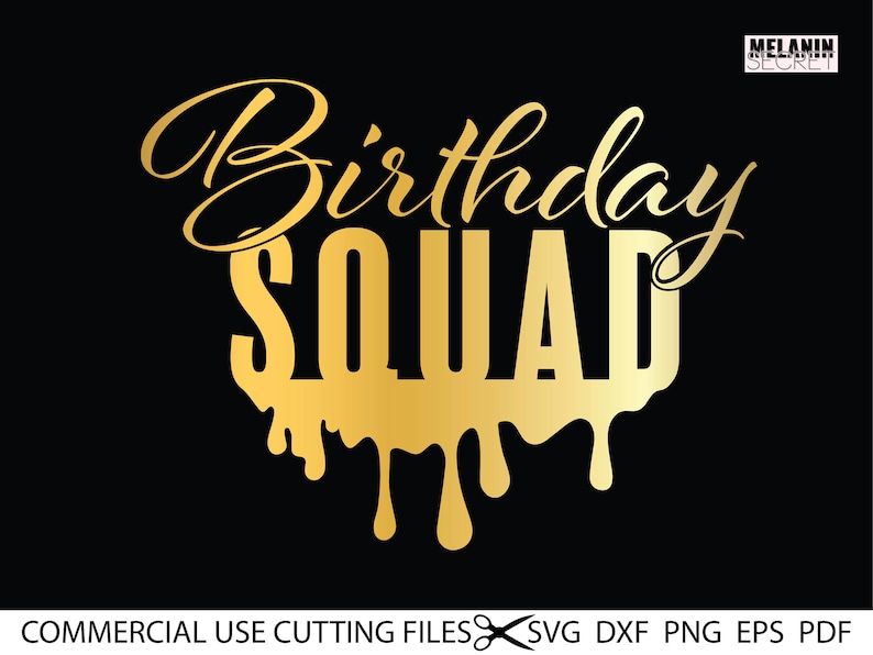 Birthday Squad Svg Birthday Drip SVG Birthday Princess Svg | Etsy