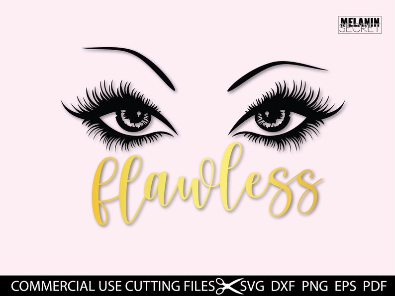 Download Flawless SVG Eyelashes Svg Makeup Svg Lashes Svg Svg For | Etsy