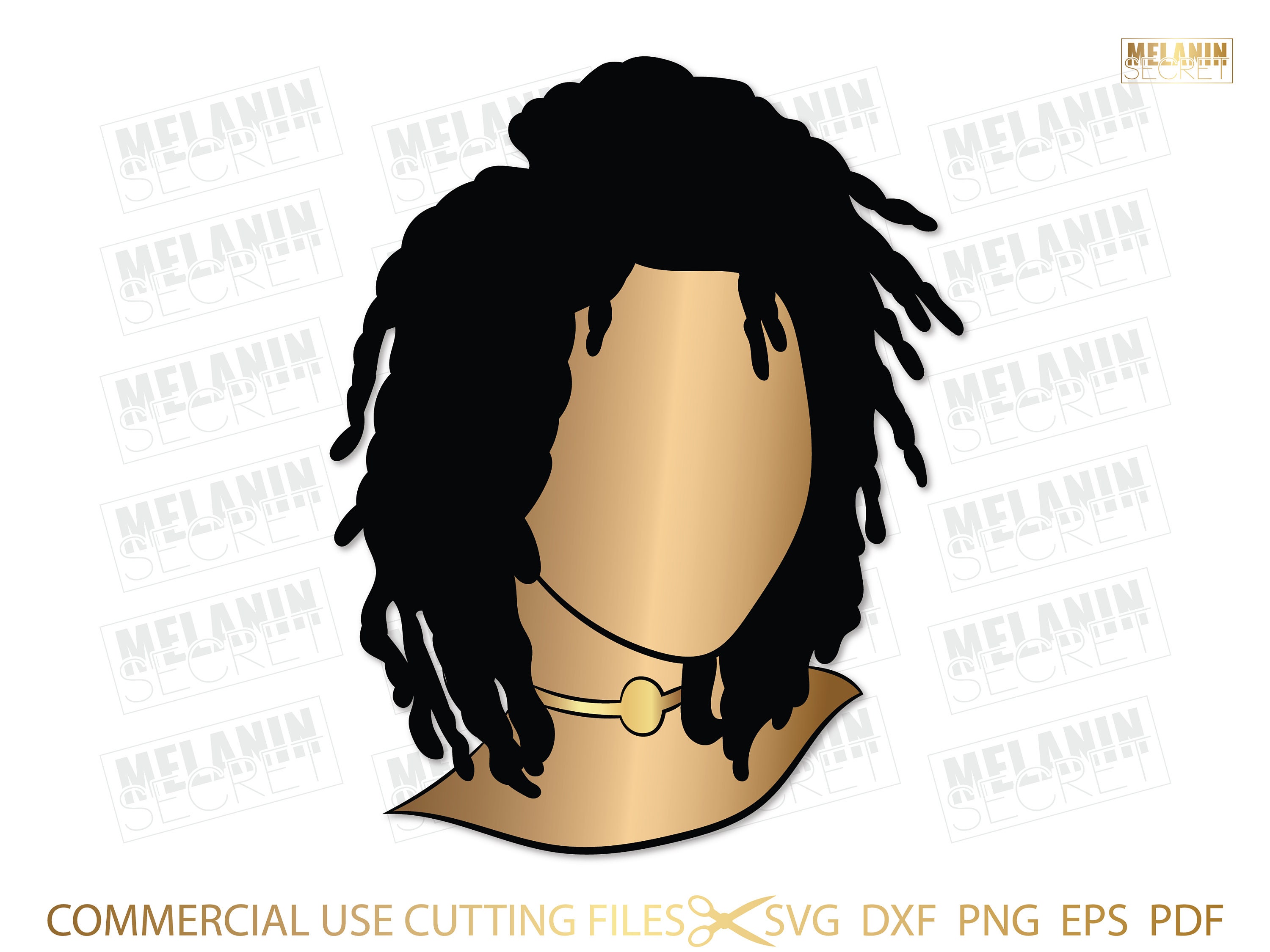 Afro Locs SVG Afro SVG African American Woman Svg Afro - Etsy UK